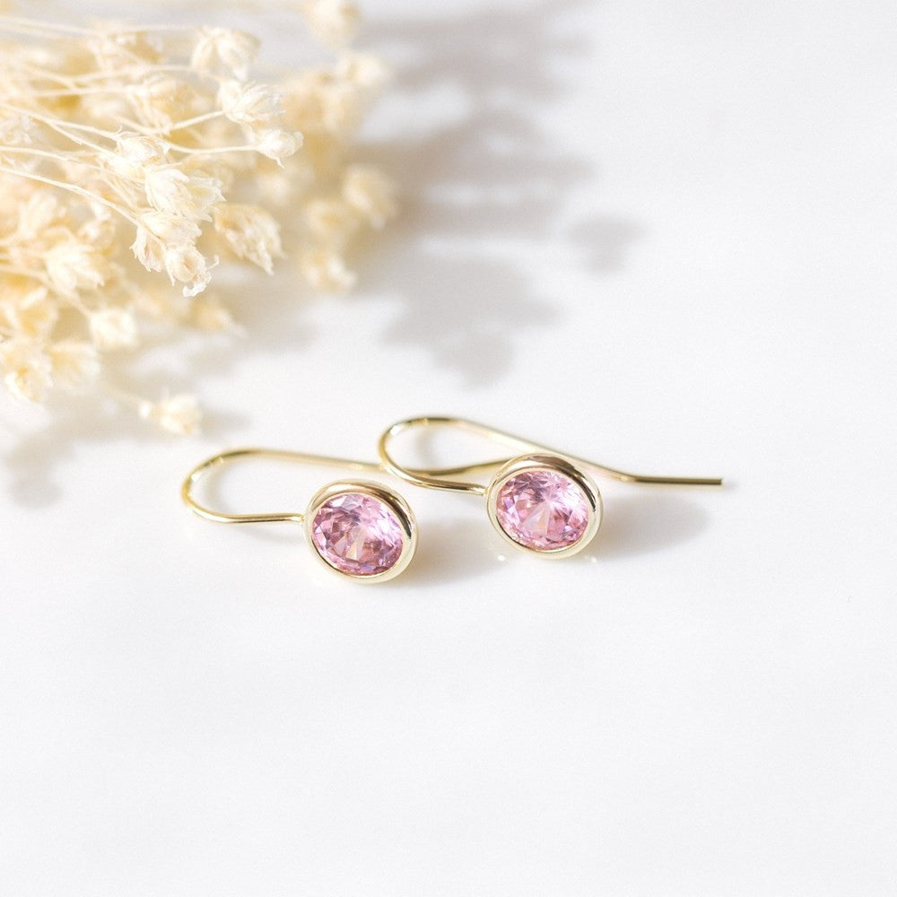 Boucles d'oreilles cristaux - Couleur : Or/Rose