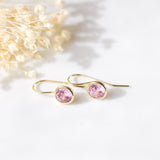 Boucles d'oreilles cristaux - Couleur : Or/Rose