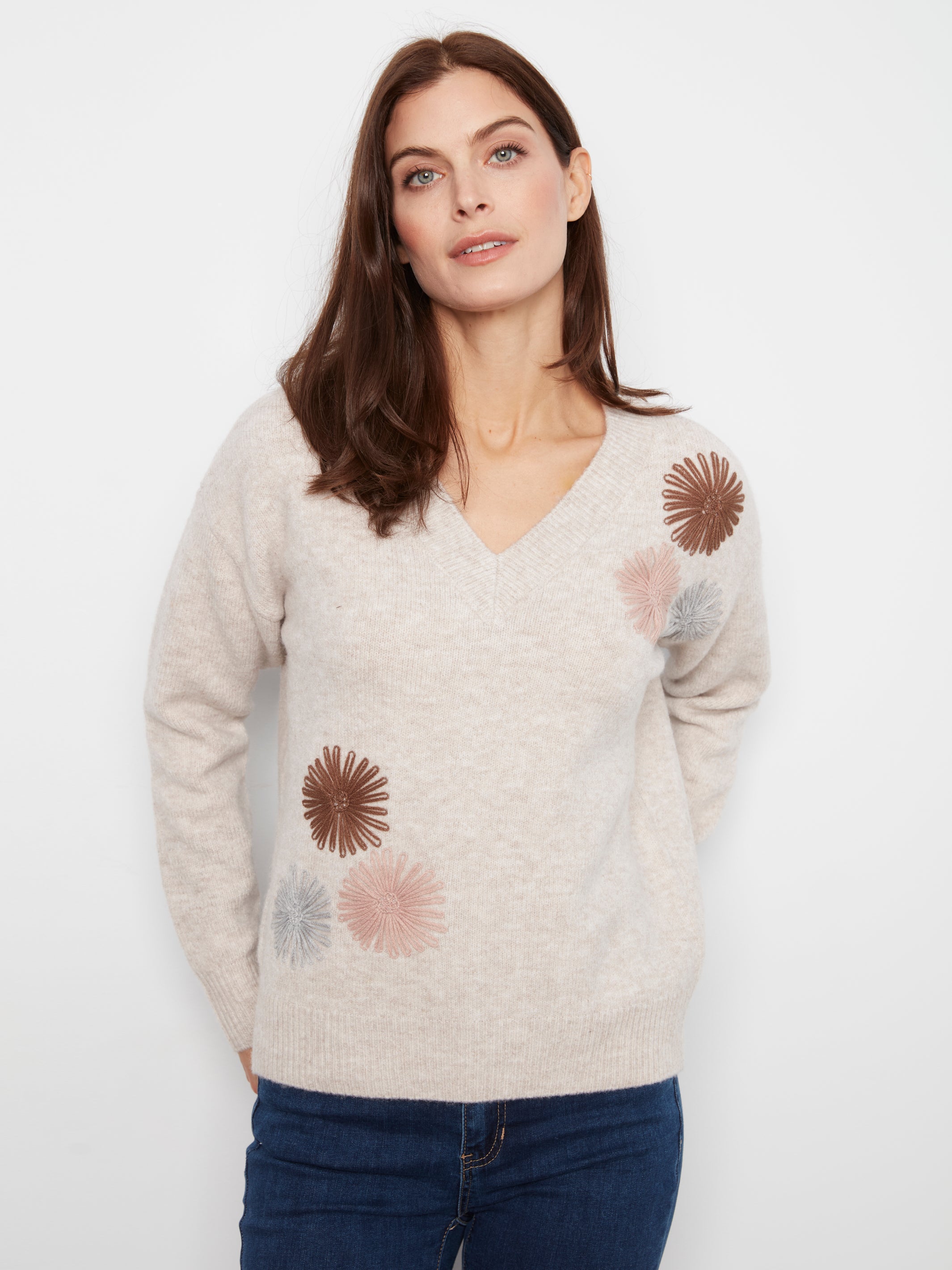 Yse | Pull douillet à broderies