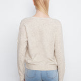 Berkeley | Pull chiné avec fleurs crochetées