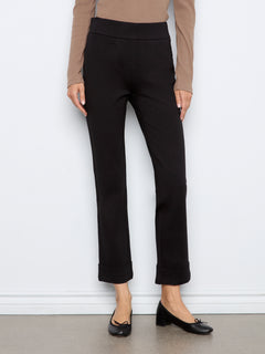 Lucy | Pantalon ponte avec ourlet à revers