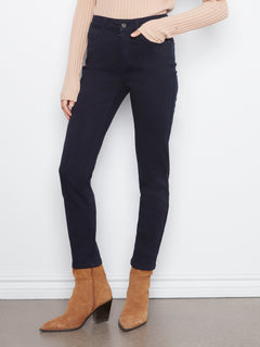 Nora | Pantalon en sergé à jambe étroite