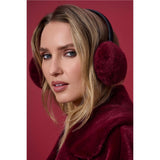 Cache-oreilles réglables en fourrure vegan - Taille : ONE SIZE - Couleur : Bourgogne