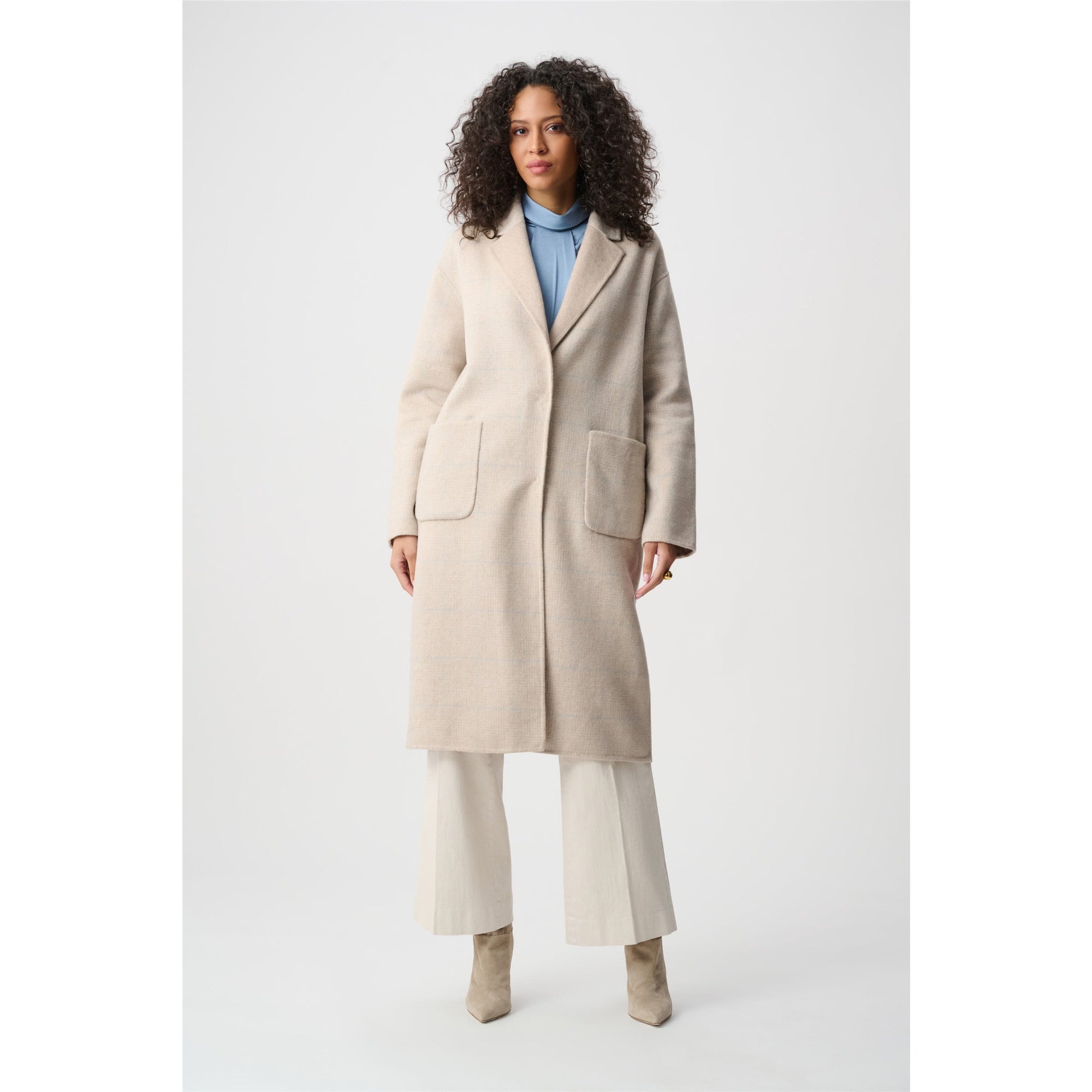 Camélia | Manteau réversible en laine - Taille : XSMALL - Couleur : Avoine