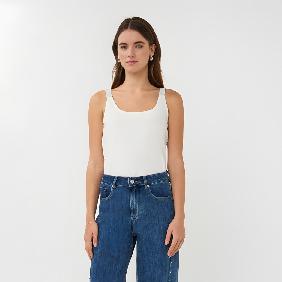 Camisole à bretelles en lurex