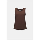 Camisole à encolure arrondie en tricot soyeux