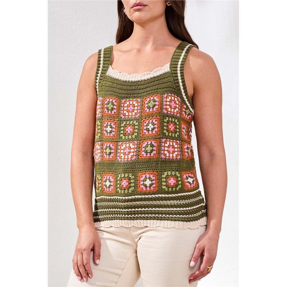 Camisole crochet bohème