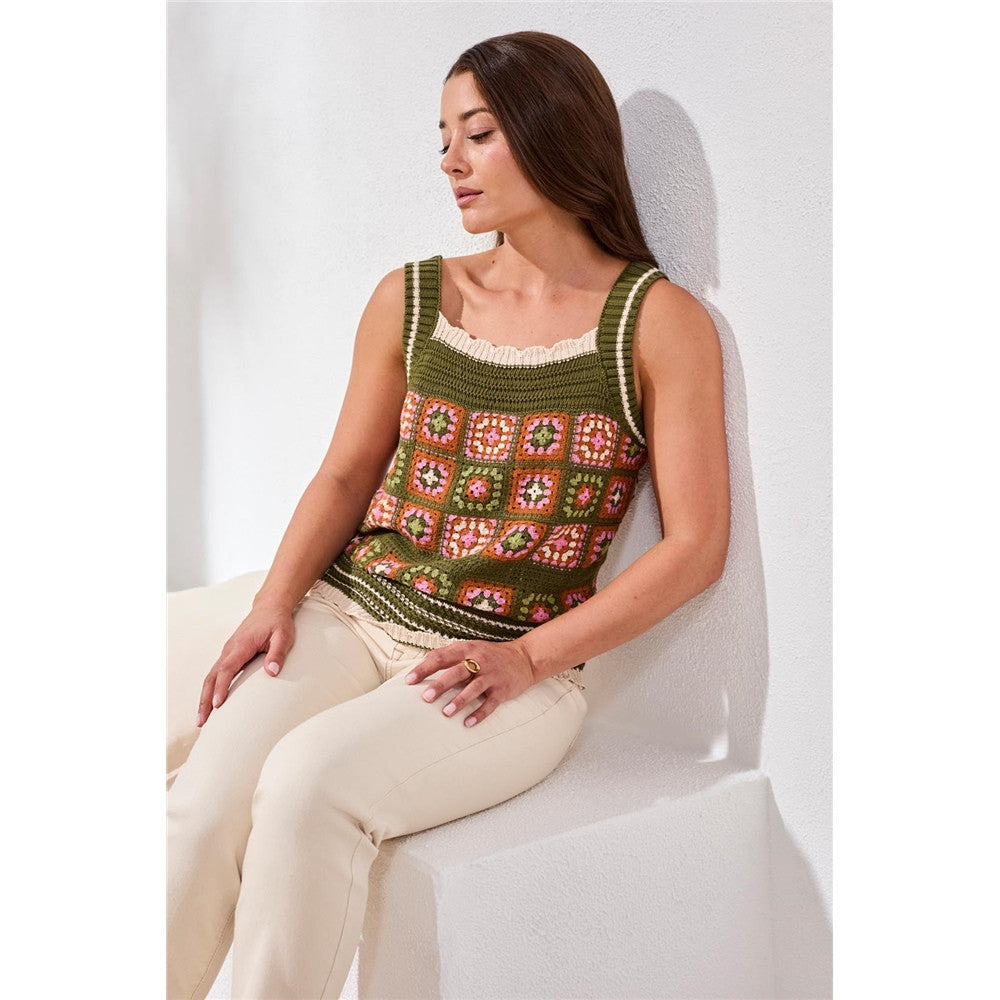 Camisole crochet bohème