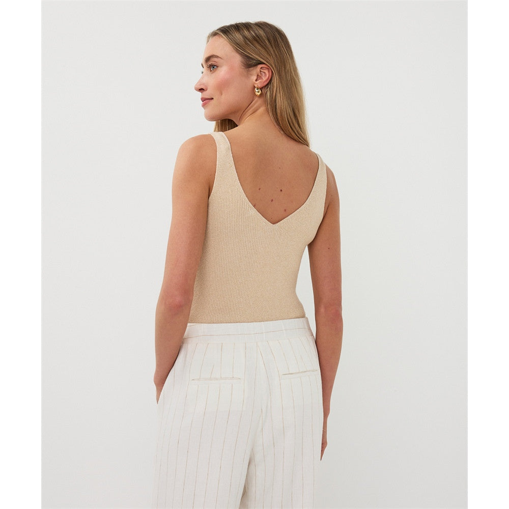 Camisole en maille lumineuse à détail bijou