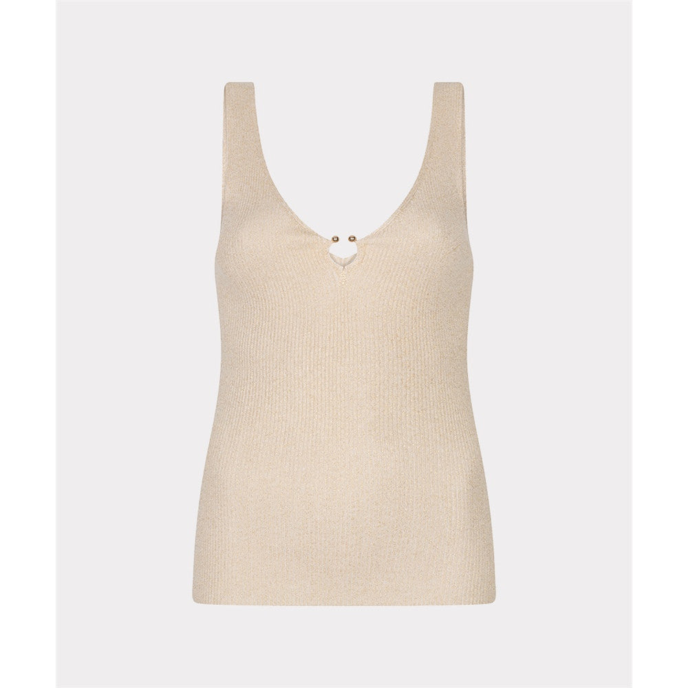 Camisole en maille lumineuse à détail bijou