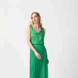 Camisole en satin avec chaîne dorée - Taille : 14 - Couleur : Vert