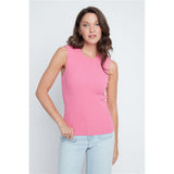 Camisole en tricot côtelé - Taille : SMALL - Couleur : Rose
