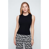 Camisole en tricot côtelé - Taille : MEDIUM - Couleur : Noir