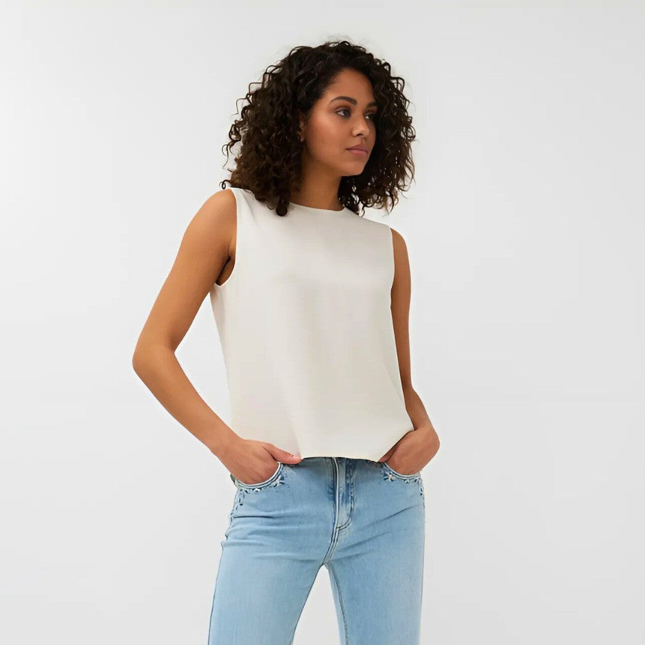 Camisole satinée - Taille : 12 - Couleur : Sable