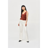 Camisole satinée à bretelles larges
