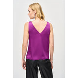 Camisole satinée à bretelles larges