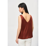 Camisole satinée à bretelles larges