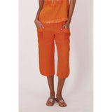 Capri à taille élastique et poches