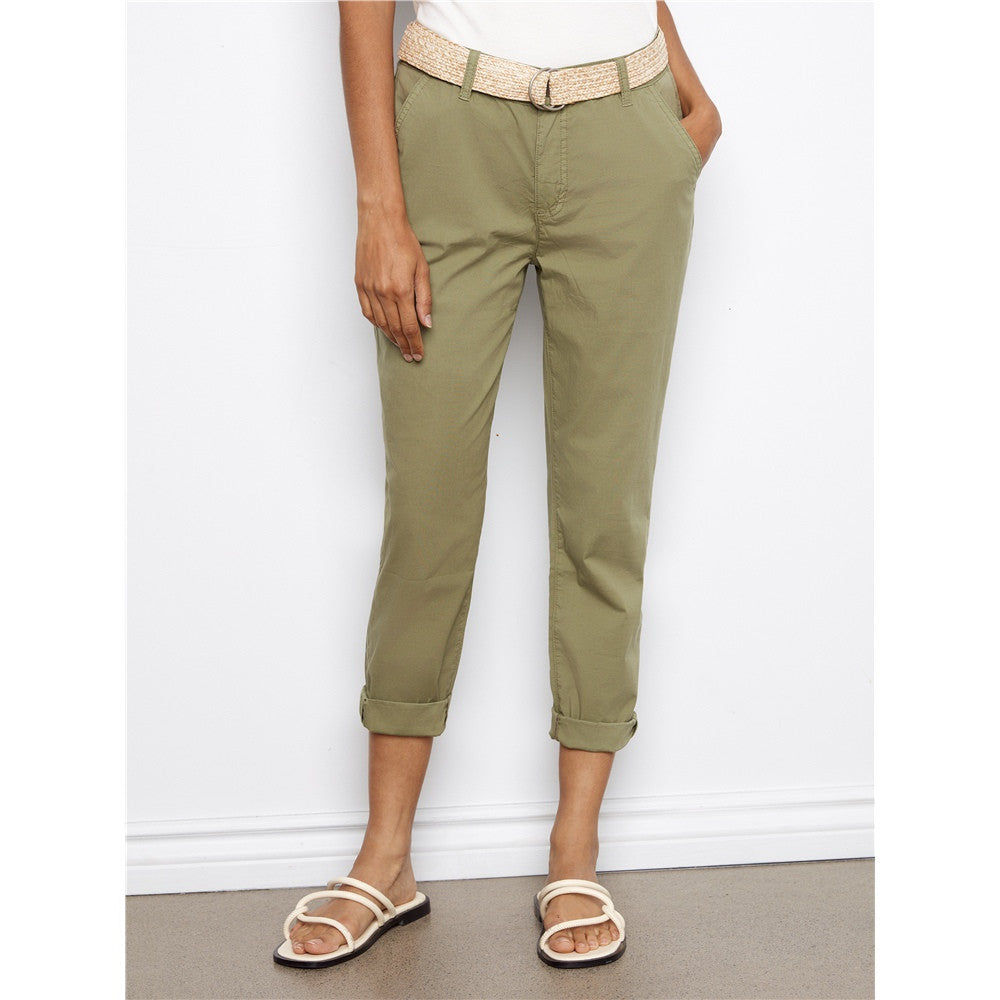 Capri avec revers au bas - Taille : 4 - Couleur : Kaki