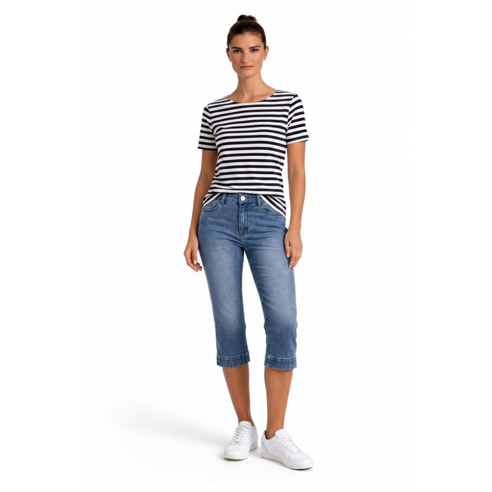 Capri en denim - Taille : 30 - Couleur : Denim Bleu pâle
