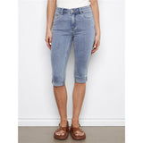 Capri en denim - Taille : 8 - Couleur : Denim Bleu pâle