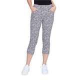 Capri imprimé animal - Taille : 4 - Couleur : Noir