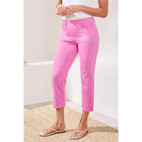 Capri taille à enfiler 5 poches - Taille : 2 - Couleur : Rose foncé