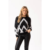 Cardigan à motif graphique et boutons