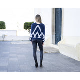 Cardigan à motif graphique et boutons