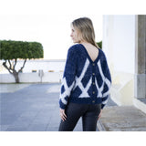 Cardigan à motif graphique et boutons
