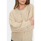 Cardigan ajouré & manches bouffantes