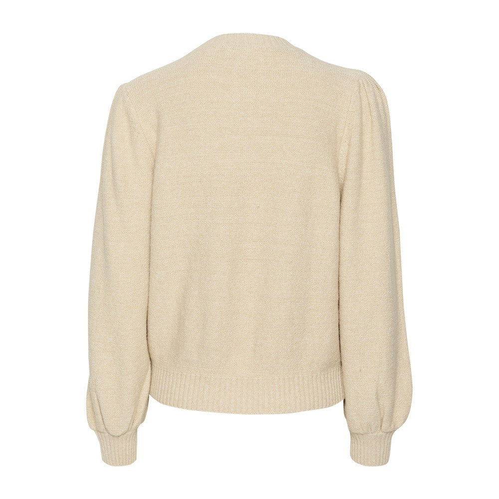 Cardigan ajouré & manches bouffantes