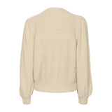 Cardigan ajouré & manches bouffantes