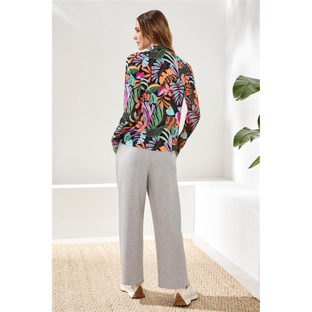 Cardigan avec fermoir et imprimé floral