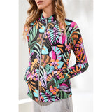 Cardigan avec fermoir et imprimé floral
