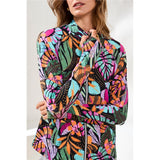 Cardigan avec fermoir et imprimé floral