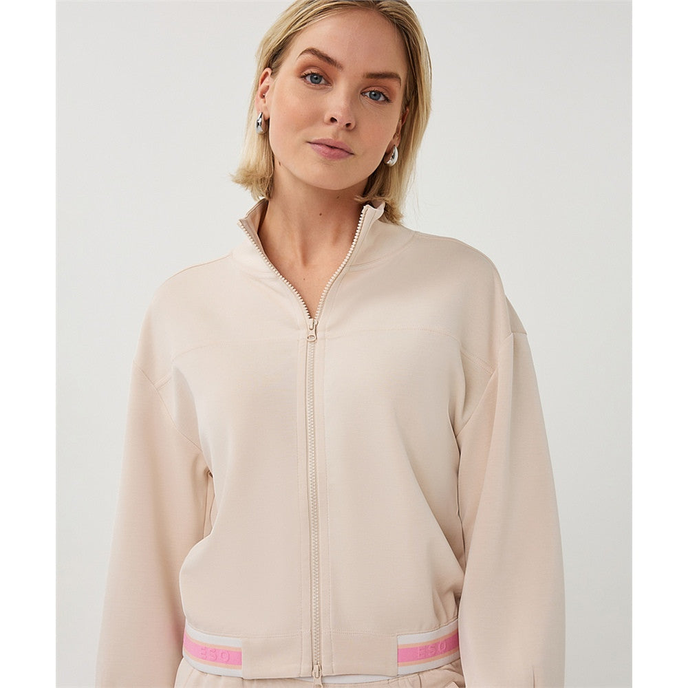 Cardigan col montant et fermoir