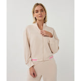 Cardigan col montant et fermoir - Taille : SMALL - Couleur : Naturel