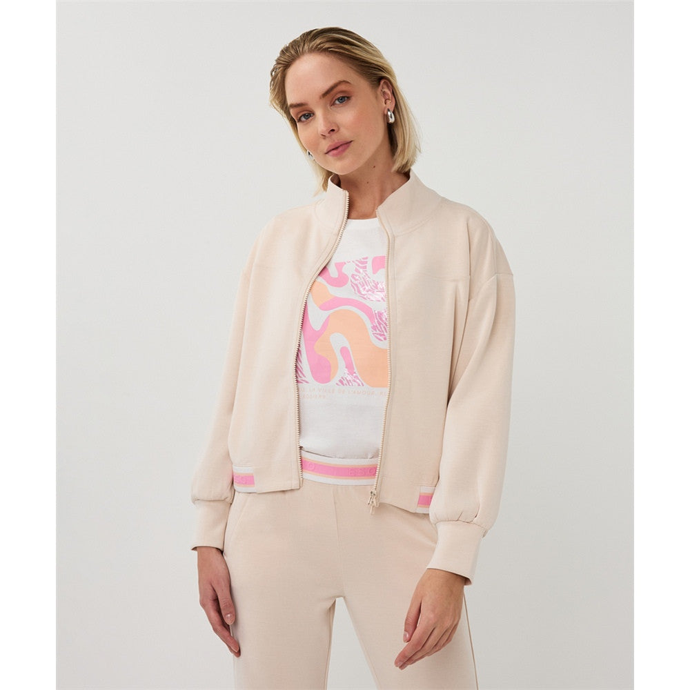 Cardigan col montant et fermoir
