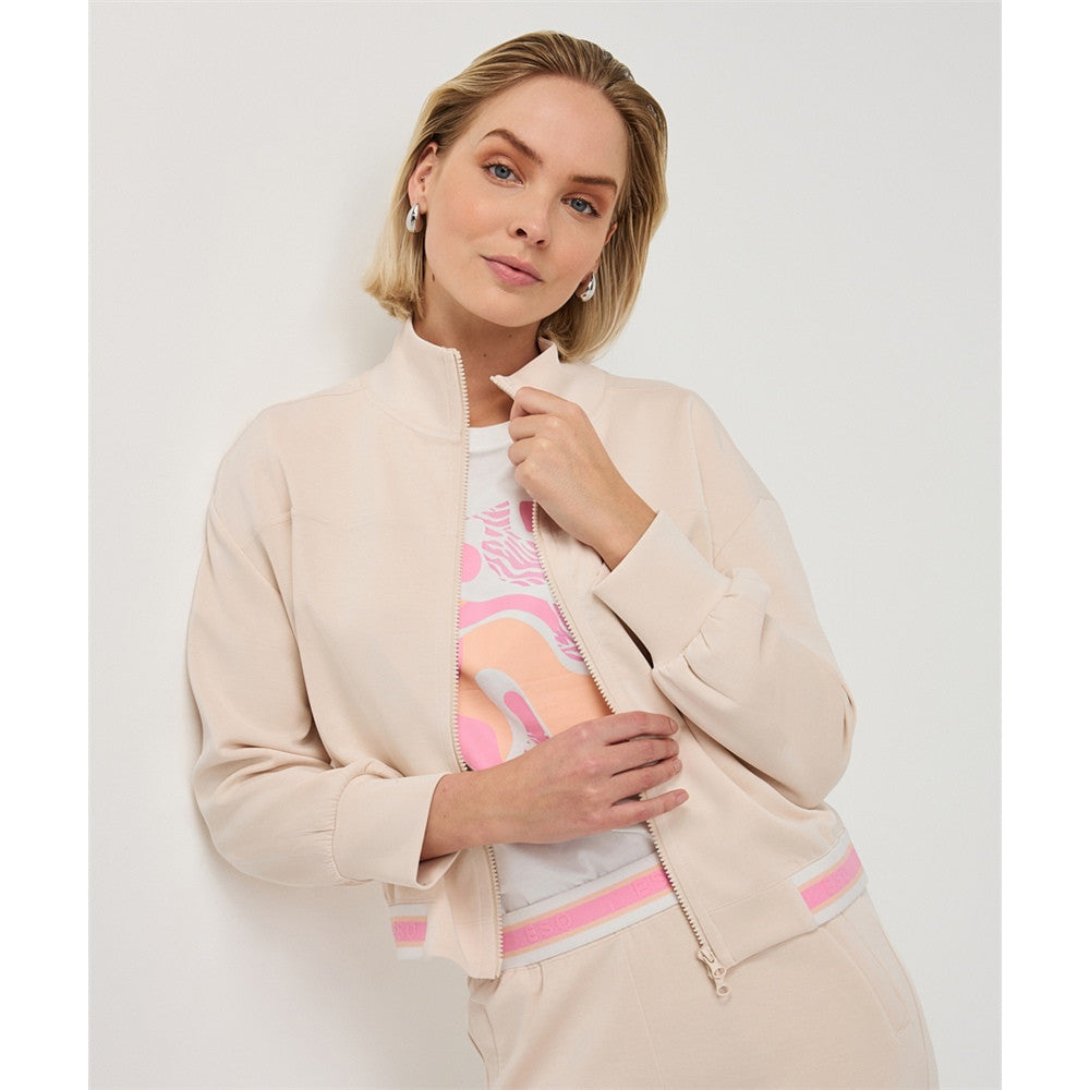 Cardigan col montant et fermoir