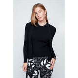 Cardigan côtelé boutonné