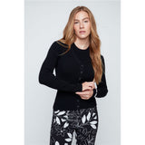 Cardigan côtelé boutonné
