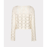 Cardigan crocheté avec motifs floraux
