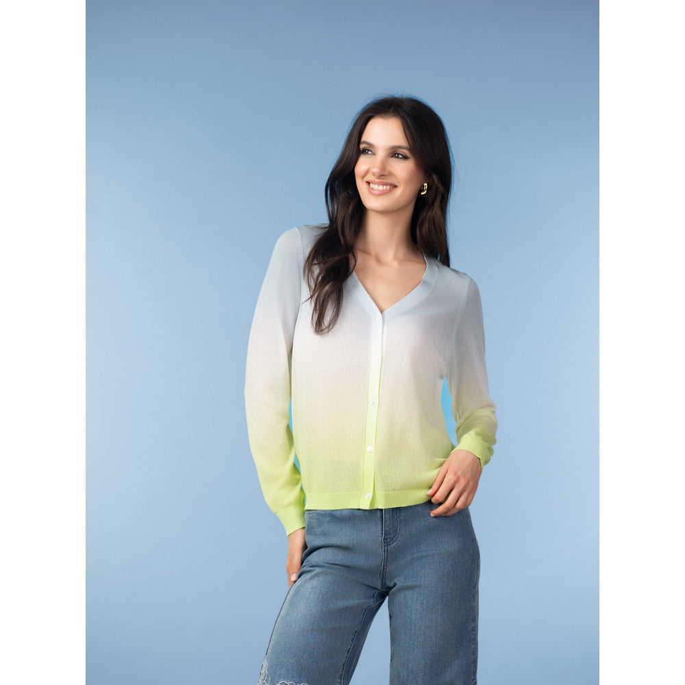 Cardigan effet dégradé - Taille : XSMALL - Couleur : Bleu pâle