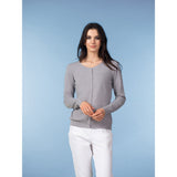 Cardigan en maille et boutons - Taille : XSMALL - Couleur : Gris