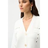 Cardigan en mélange de viscose avec boutons dorés