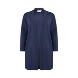 Cardigan mi-long - Taille : 3X - Couleur : Bleu Iris