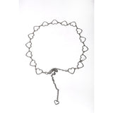 Ceinture chaîne dorée à coeurs ajourés - Taille : MEDIUM - Couleur : Argent