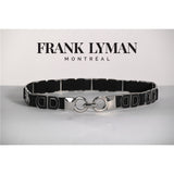 Ceinture élastique boucle argent - Taille : XLARGE - Couleur : Noir/Argent