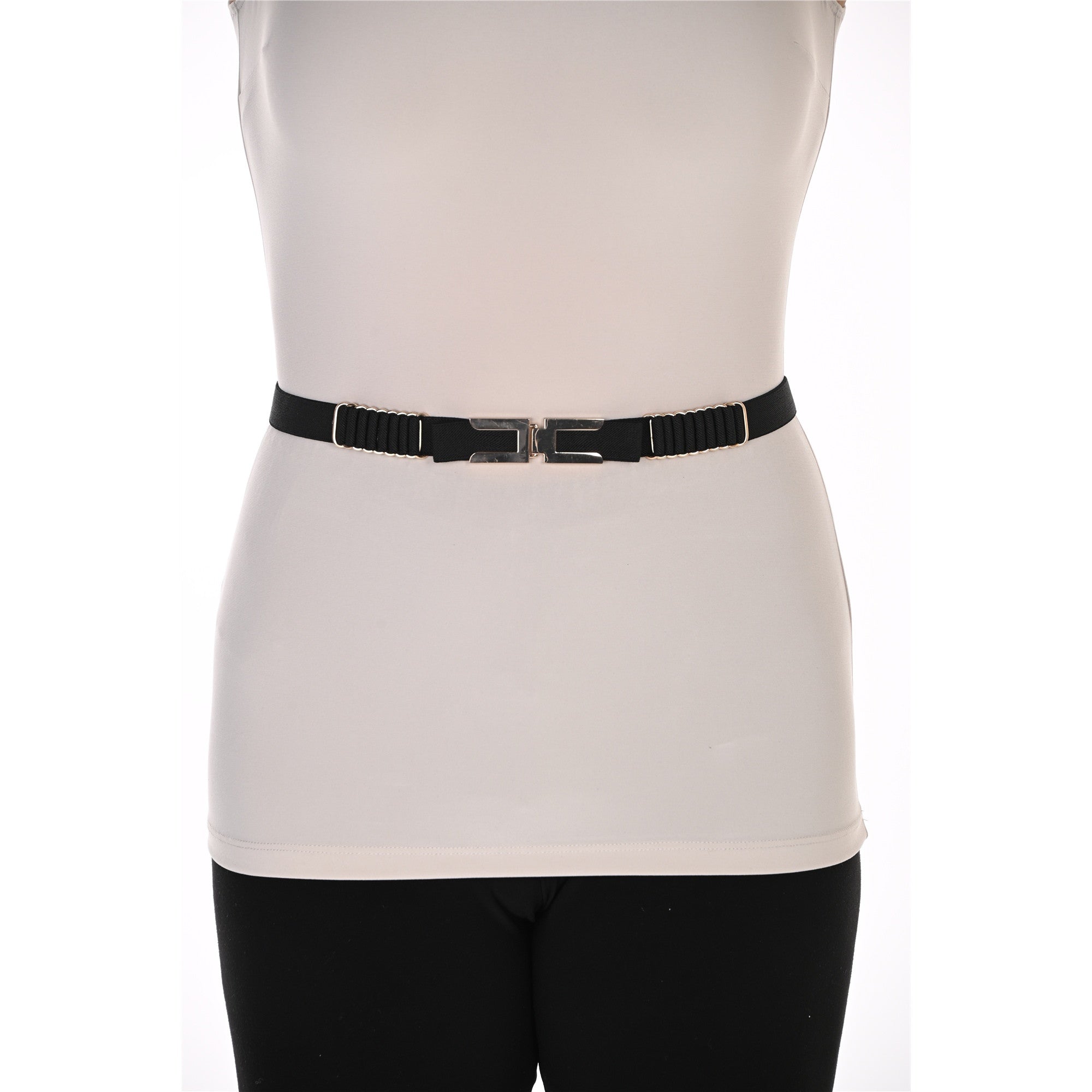 Ceinture en maille élastique - Taille : SMALL - Couleur : Noir